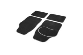 Set covorașe auto textile universale Carguard 64 x 44 cm | 44 x 29 cm - negru - gri