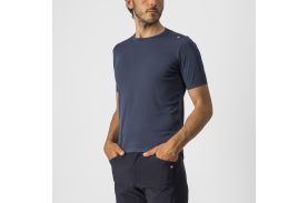 Tricou casual Castelli Tech 2 Tee Bleumarin M