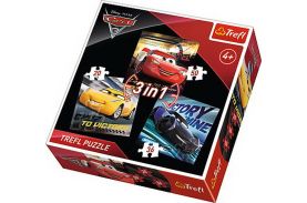 Puzzle trefl 3in1 legende cars3