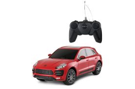 Masina cu telecomanda porsche macan turbo rosu cu scara 1 la 24