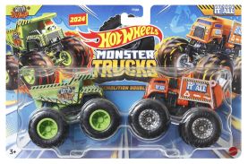 Hot wheels monster truck set 2 masini gotta dump si will trash it all scara 1 la 64