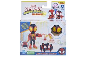 Spidey prietenii extraordinari set figurina miles morales spider man 10cm si accesorii