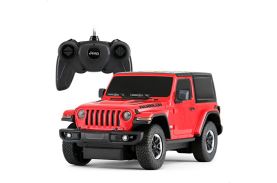 Masina cu telecomanda jeep wrangler rubicon visiniu cu scara 1 la 24