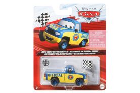Masinuta metalica cars3 personajul dexter hoover cu steag de finish