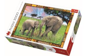 Puzzle trefl 3000 elefanti in savana