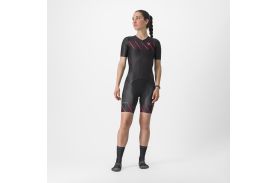 Costum de triatlon cu maneca scurta Castelli Free Sanremo W SS de dama Negru/Magenta XS