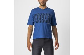 Jersey cu maneca lunga Castelli Trail Tech LS Tee Albastru/Negru XXL