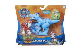 Patrula catelusilor set figurina catelus marshall si dinozaur velociptor