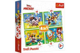 Puzzle trefl 4in1 mickey mouse si prietenii
