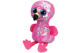 Plus ty 42cm boos flamingo roz cu paiete
