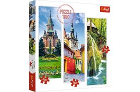 Set puzzle trefl 3 x 300 cascada bigar sighisoara piata victoriei