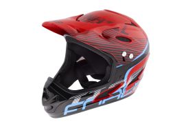 Casca Force Tiger Downhill Rosu/negru/Bleu L-XL (59-61 cm)