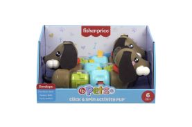 Fisher price jucarie catelus de activitate pentru bebelusi click and spin