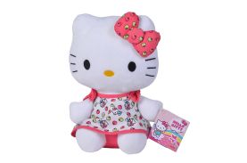 Hello kitty plus cu rochita alba 25cm