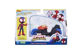 Spidey prietenii extraordinari set motocicleta si figurina miles morales spider man 10cm