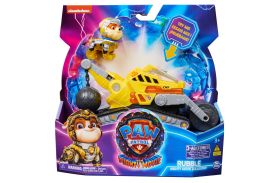 Patrula catelusilor mighty movie set figurina rubble si vehicul buldozer