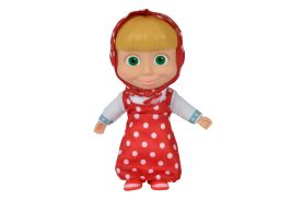 Papusa masha 23 cm cu corp moale si rochita cu buline