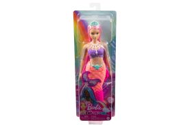 Barbie dreamtopia papusa sirena cu par roz si coada corai