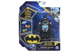 Figurina bat-tech batman articulata 10cm cu 3 accesorii surpriza