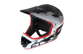 Casca Force Tiger Downhill negru/rosu/alb S-M (57-58 cm)