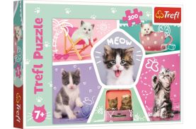 Puzzle trefl 200 pisicute in actiune