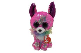 Plus ty 15cm boos chihuahua roz cu paiete