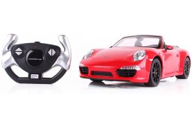 Masina cu telecomanda porsche carrera s rosu cu scara 1 la 12