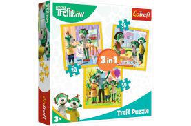 Puzzle trefl 3in1 distractie in familia trefiliki