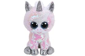 Plus ty 24cm boos unicorn alb cu paiete