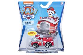 patrula catelusilor  macheta  metalica marshall cu masina de pompieri