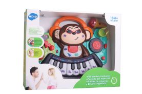 Pianina bebe maimutica dj cu lumini sunete si microfon