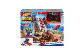 Hot wheels monster trucks entry challenge arena smashers provocarea tire press