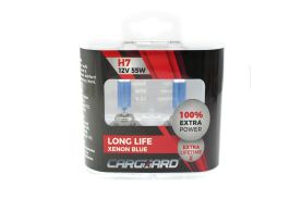 Set de 2 becuri Halogen H7 +100% Intensitate - LONG LIFE - CARGUARD