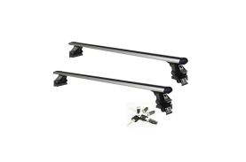 Sistem Bare transversale Green Valley RAPIDO aluminiu pentru Dacia Dokker, 3-5 usi MPV, model 2022-prezent, Sistem cu prindere in puncte fixe (sistem antifurt inclus)