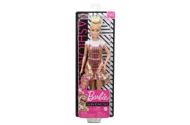 Papusa barbie fashionista blonda parul in coc