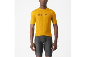 Tricou cu maneca scurta Castelli Elements Galben/Visiniu XL