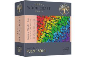 Puzzle trefl din lemn 500+1 piese fluturasii colorati