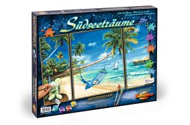 Kit pictura pe numere schipper pe plaja, 3 tablouri