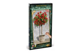 Kit pictura pe numere schipper trandafir in ghiveci