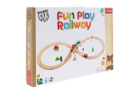 Puzzle trefl din lemn sina de tren amuzanta