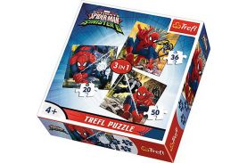 Puzzle trefl 3in1 lumea lui spiderman
