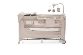 Patut travel kinderkraft joy2, cu accesorii, beige