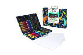 Set de desen deluxe cu 100 accesorii dinozaur