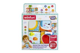 Winfun set 4 cuburi stivuibile din material textil