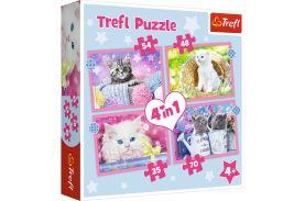 Puzzle trefl 4in1 pisicutele dragalase