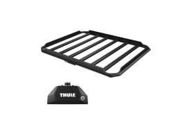 Sistem Grilaj Thule Caprock XXL tip cos (cu sine laterale) pentru FORD Tourneo Custom 5 usi Bus, model 2024 - prezent, Sistem cu prindere pe bare longitudinale integrate