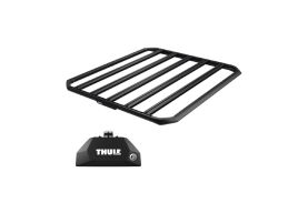 Sistem Grilaj Thule Caprock XL tip platforma pentru KIA Tasman 4 usi Pickup, model 2025 - prezent, Sistem cu prindere pe bare longitudinale integrate