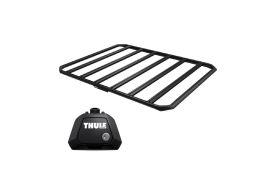 Sistem Grilaj Thule Caprock XXL tip platforma pentru MERCEDES BENZ EQV 5 usi MPV, model 2020 - prezent, Sistem cu prindere pe bare longitudinale