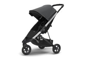 Carucior Thule Spring cu cadru argintiu + Copertina Thule Canopy SHADOW GREY