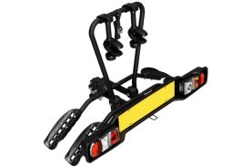 Suport pentru 2 biciclete, Peruzzo Siena 668E, compatibil cu biciclete electrice, cu prindere pe carligul de remorcare, Negru